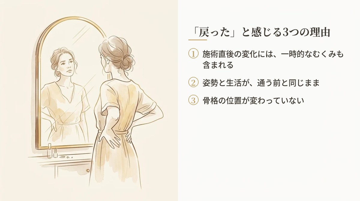 痩身エステのあと「戻った」と感じる3つの理由